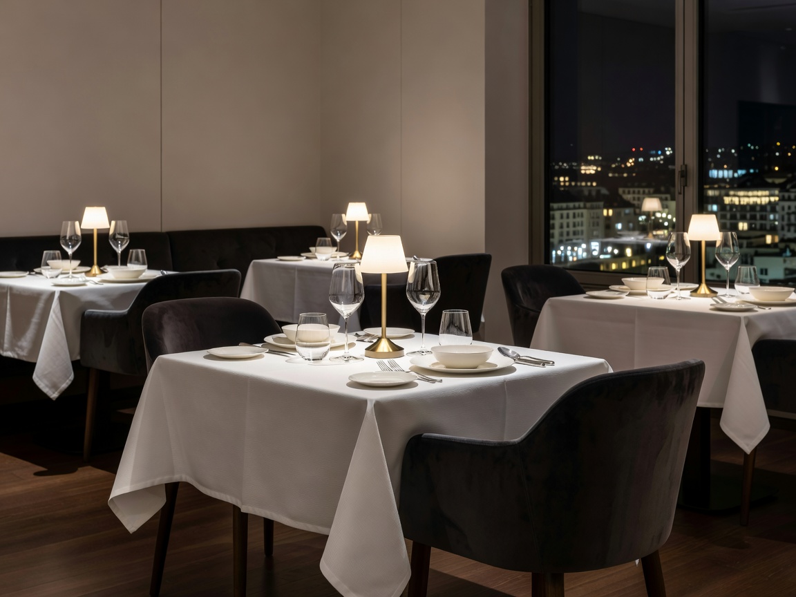 Sophisticated fine dining setting at ORSINI restaurant in Zurich